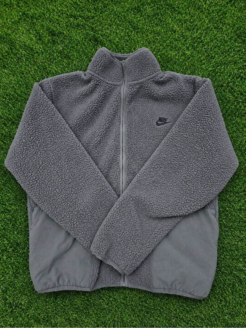 Nike Men's Dark Gray Sherpa Zip Jacket
